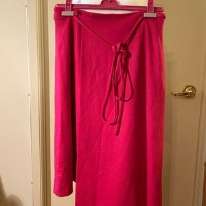 Stunning Pink/Magenta Wrap Wool Skirt  size 6
